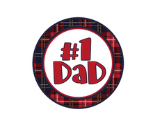 Load image into Gallery viewer, #1 Dad Plaid Package Tags - Dots and Bows Designs