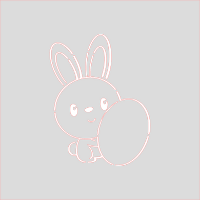 Bunny w Egg PYO Stencil Digital Download