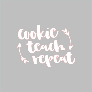 Cookie Teach Repeat Stencil - Dots and Bows Designs
