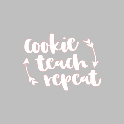 Cookie Teach Repeat Stencil - Dots and Bows Designs