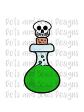 Load image into Gallery viewer, Skull Potion Bottle Cutter - Dots and Bows Designs