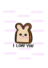 Load image into Gallery viewer, I Loaf You Cutter - Dots and Bows Designs
