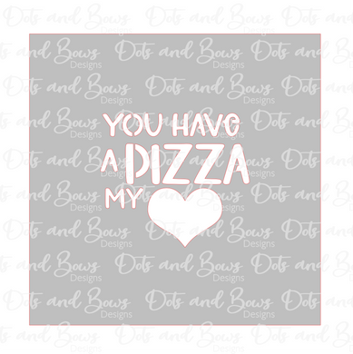 Pizza My Heart Stencil Digital Download