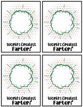Load image into Gallery viewer, World&#39;s Greatest Farter Card 4x5 - Dots and Bows Designs