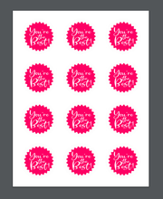 Load image into Gallery viewer, You&#39;re the Best Starburst Pink Package Tags - Dots and Bows Designs