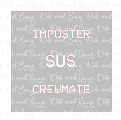 Crewmate SUS Imposter Stencil Digital Download