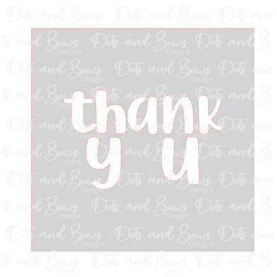 Thank You Lettering Stencil Digital Download