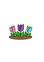 Load image into Gallery viewer, Tulips Cutter - Dots and Bows Designs