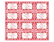 Load image into Gallery viewer, 3&quot; Happy Valentine&#39;s Day Package Header Card - Dots and Bows Designs