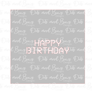 AU Happy Birthday Stencil Digital Download