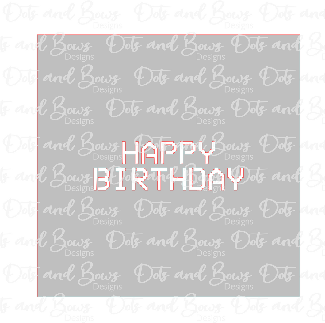 AU Happy Birthday Stencil Digital Download