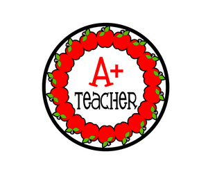 A+ Teacher Package Tags - Dots and Bows Designs