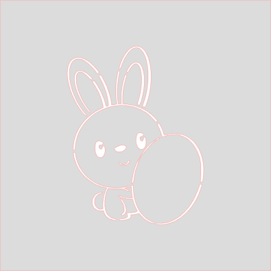 Bunny w Egg PYO Stencil