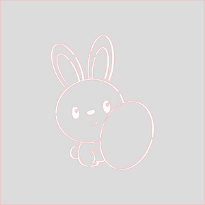 Bunny w Egg PYO Stencil Digital Download