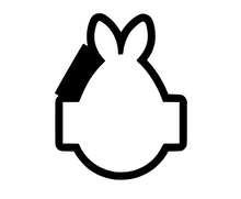 Load image into Gallery viewer, Bunny Egg Plaque Cutter - Dots and Bows Designs