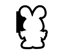 Load image into Gallery viewer, Bunny with Banner Cutter - Dots and Bows Designs