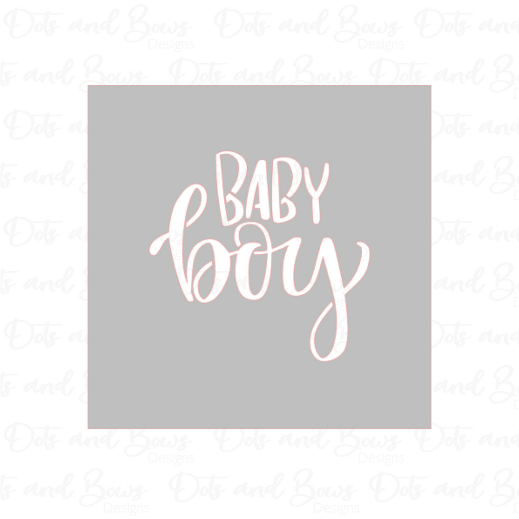 Baby Boy Stencil - Dots and Bows Designs