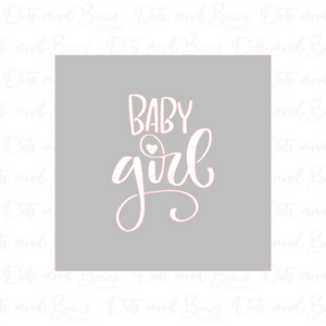 Baby Girl Stencil Digital Download CC - Dots and Bows Designs
