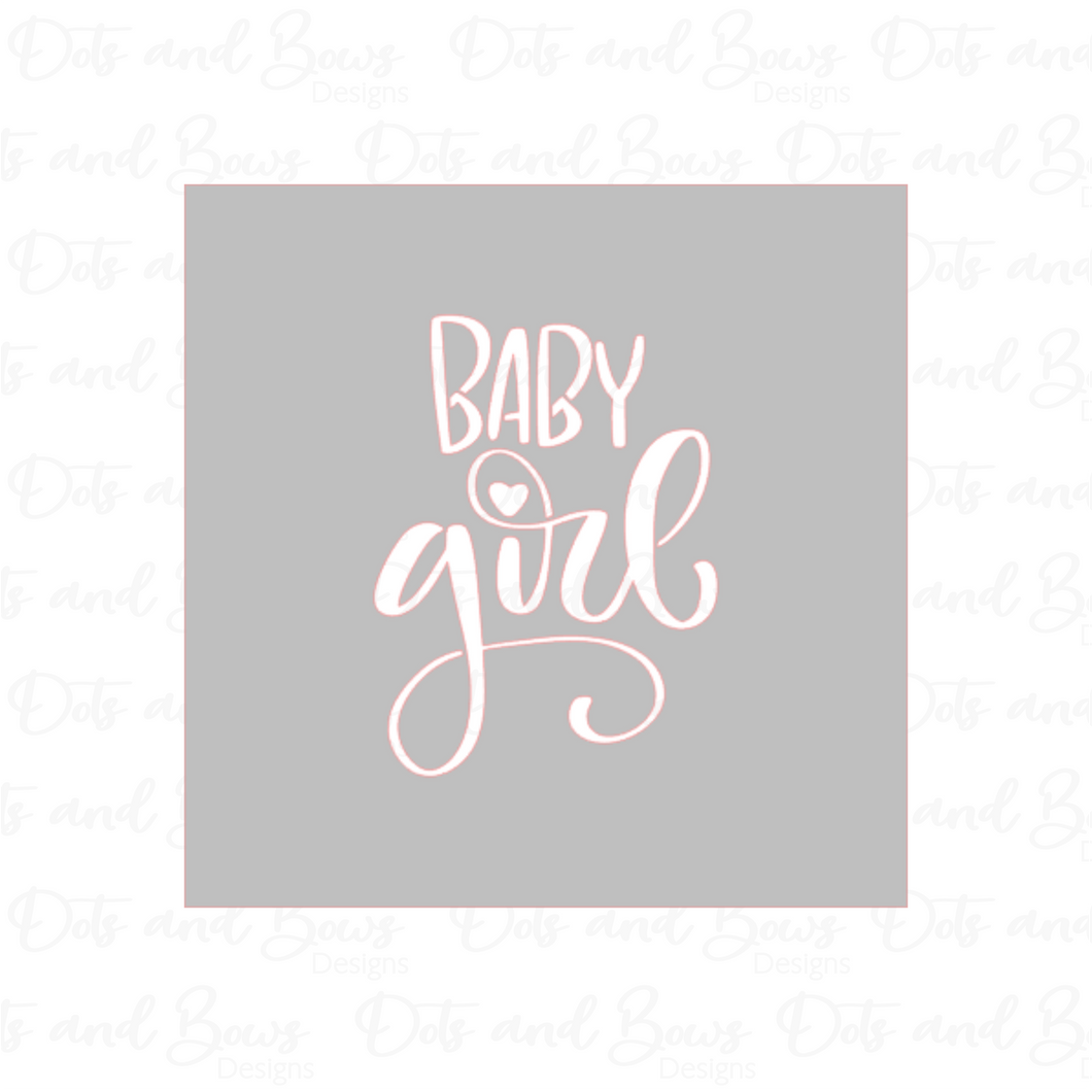 Baby Girl Stencil Digital Download CC - Dots and Bows Designs