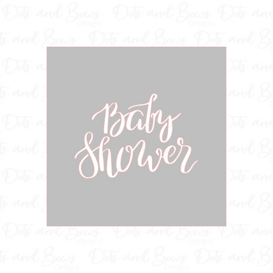 Baby Shower Stencil Digital Download CC - Dots and Bows Designs