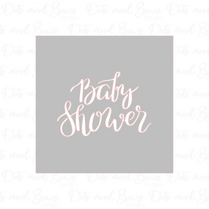 Baby Shower Stencil Digital Download CC - Dots and Bows Designs