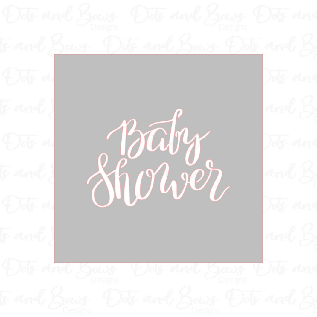 Baby Shower Stencil Digital Download CC - Dots and Bows Designs