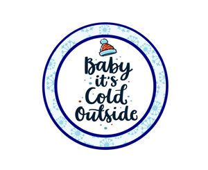 Baby It's Cold w Flakes Package Tags - Dots and Bows Designs