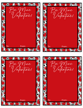 Load image into Gallery viewer, Be Mine Valentine Card w/TF 4x5 - Dots and Bows Designs