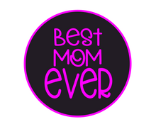 Load image into Gallery viewer, Best Mom Ever Black/Pink Package Tags - Dots and Bows Designs