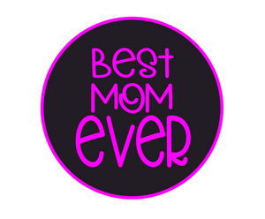 Best Mom Ever Black/Pink Package Tags - Dots and Bows Designs