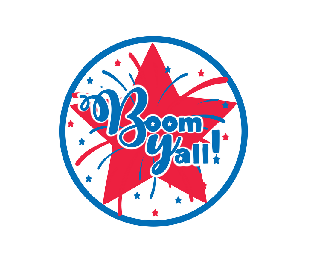 Boom Y'all Package Tags - Dots and Bows Designs