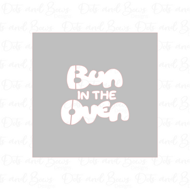 Bun in the Oven Stencil Digital Download CC - Dots and Bows Designs