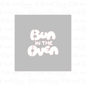 Bun in the Oven Stencil Digital Download CC - Dots and Bows Designs