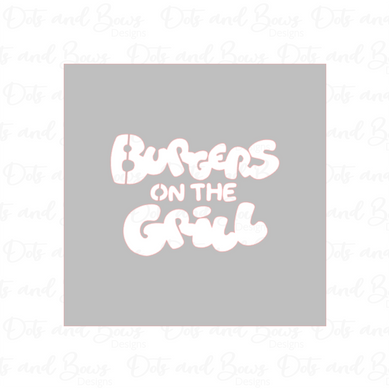 Burgers on the Grill Stencil Digital Download CC - Dots and Bows Designs