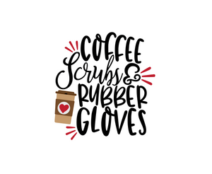 Coffee, Scrubs & Rubber Gloves Cutter - Dots and Bows Designs