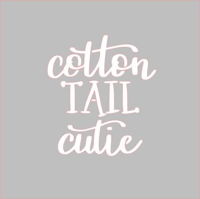 Cottontail Cutie Stencil - Dots and Bows Designs