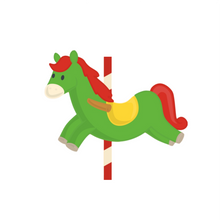 Load image into Gallery viewer, Carousel Horse Cutter - Dots and Bows Designs