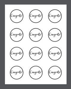 Congrats Package Tags - Dots and Bows Designs