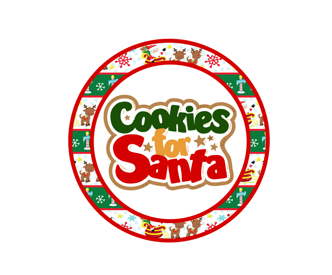 Cookies For Santa Package Tags - Dots and Bows Designs
