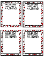Load image into Gallery viewer, Cute Cookie Valentine Card 4x5 - Dots and Bows Designs