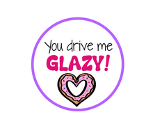 Load image into Gallery viewer, Drive Me Glazy Package Tags - Dots and Bows Designs