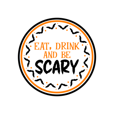 Eat Drink Be Scary Bats Package Tag