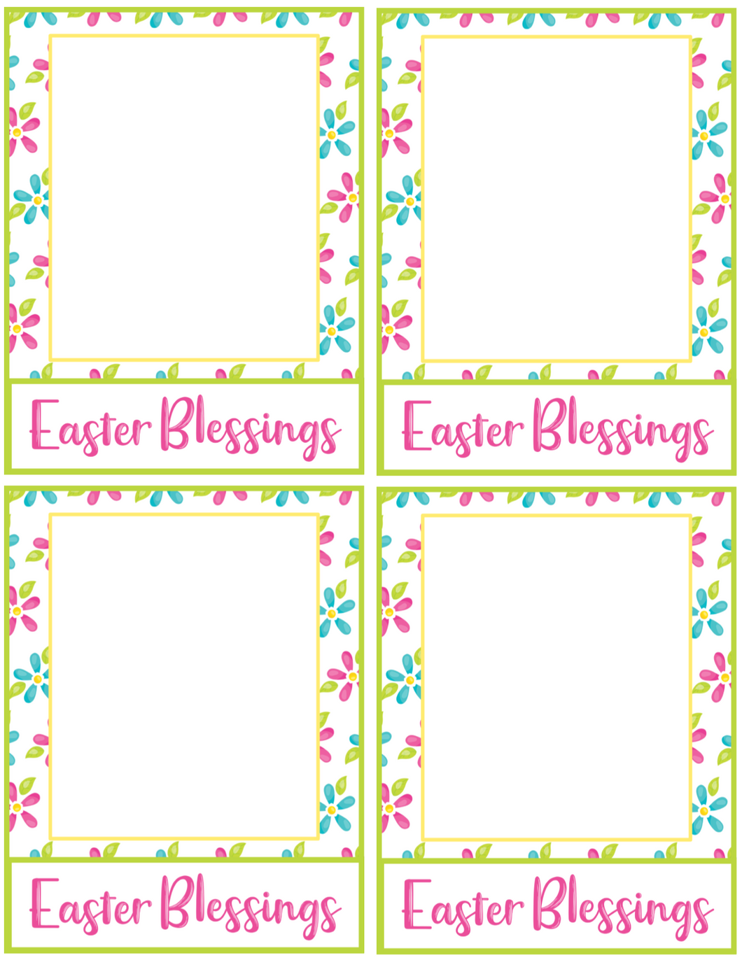 Easter Blessings Card 4x5 - Dots and Bows Designs