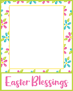Easter Blessings Card 4x5 - Dots and Bows Designs