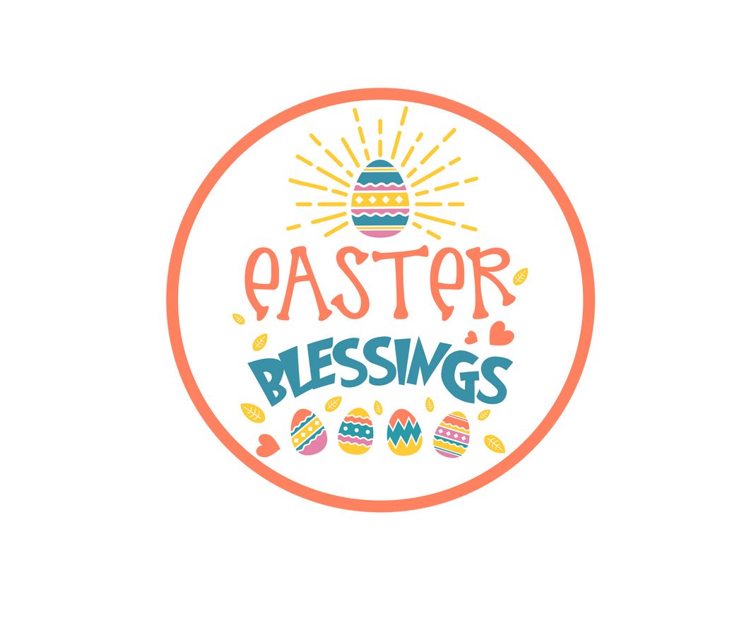 Easter Blessings Orange Package Tags - Dots and Bows Designs