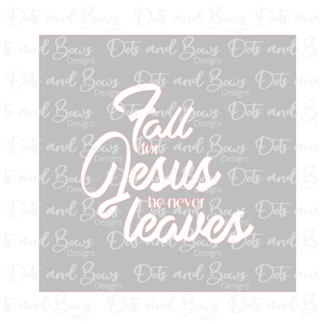 Fall for Jesus 2-piece Stencil Digital Download
