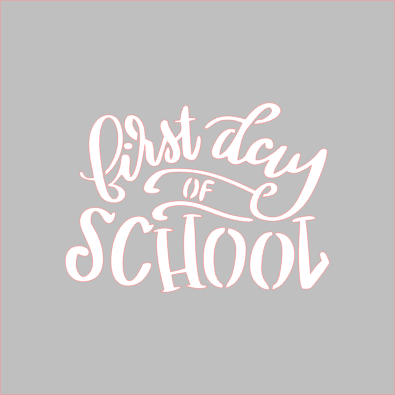 First Day of School Stencil - Dots and Bows Designs
