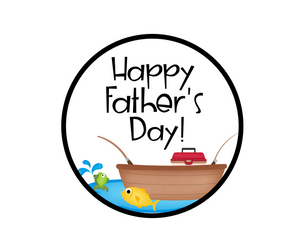 Fishing Happy Father's Day Package Tags - Dots and Bows Designs