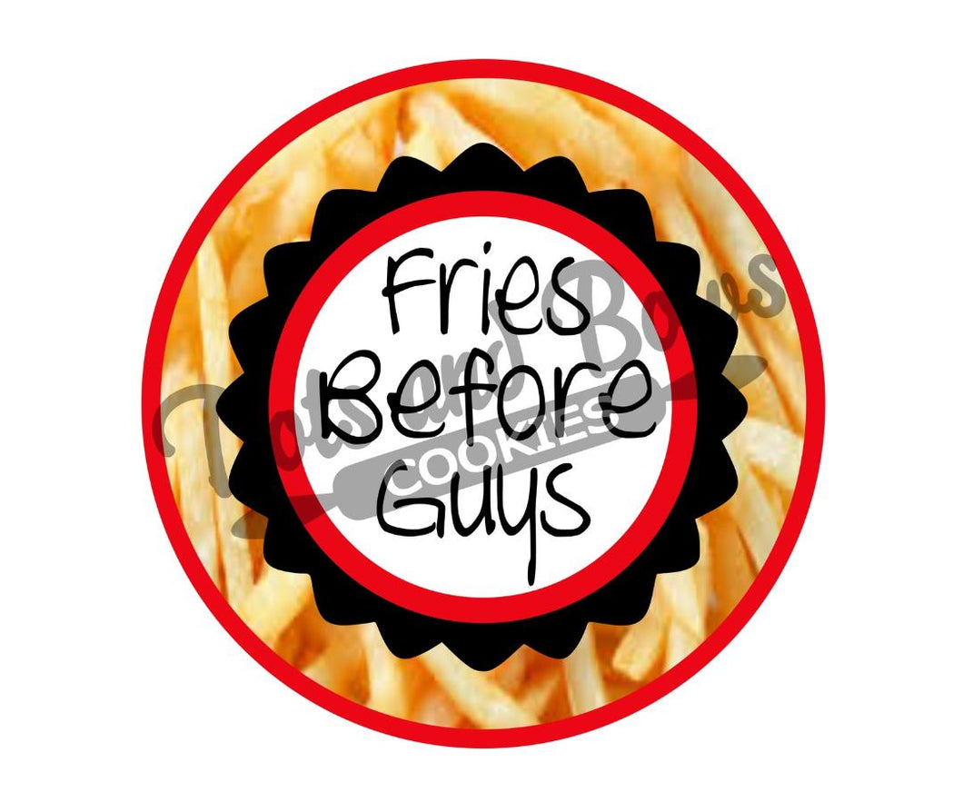 Fries Before Guys Package Tags - Dots and Bows Designs