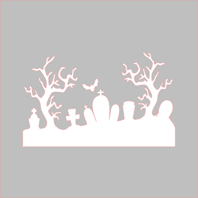 Graveyard Stencil Digital Download